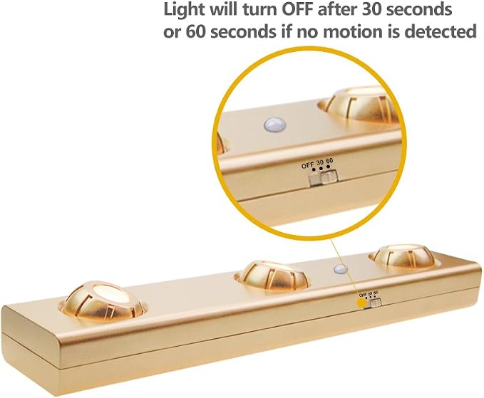 LUXSWAY LED Motion Sensor Light, Under Cabinet Lights Battery Operated, Manual ON/Off Tap Light Accent Lights with Rotatable Heads and Dimmable, Stick Up Night Lighting Bar for Kitchen Hallway Stair - Image 5