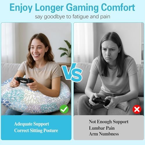 Lap Pillow for Reading & Gaming Lap Desk Pillows for Crocheting & Crafting with Elbow & Arm Support Cushion for Ergonomic Use on Bed and Couch - Image 3