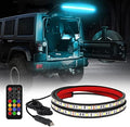 XRIDONSEN 40 Inch RGBW Rear Window Lift Gate Dome Light Strip Back Glass Tailgate Hatch Trunk Cargo Camping Light RF Wireless Remote Compatible with Jeep Wrangler JL JK YJ TJ JKU JLU 2/4-Door SUV by XRIDONSEN