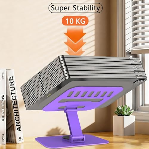 Metal Tablet Stand Holder Adjustable for iPad Kindle Tab, Purple - Image 4