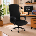 DIVA EN CAMINO DEC Water Resistant Office Chair Cover with Zipper, Stretch Slipcover for Desk, Boss, or High Back Chair, Black by DivaenCamino