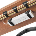 Cable Management Under Desk, Large Bundle Cord+Power Strip Organizer-8 Pair by Liveabetterlife
