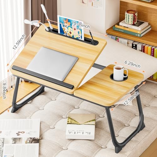 Laptop Desk for Bed, Adjustable Laptop Stand with 5 Different Angles - Image 5