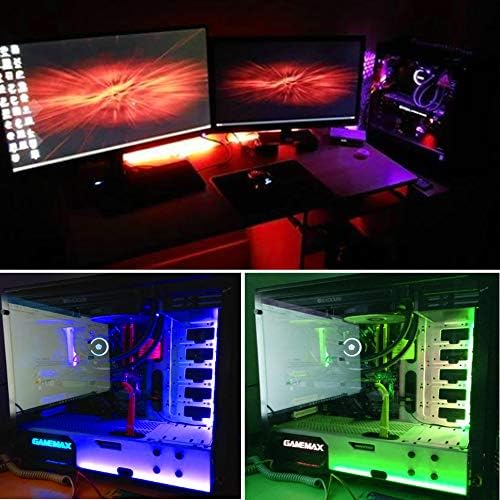 PC RGB Strip - 3pcs 5050 Magnetic PC LED Strip, Computer Case LED Light Strips for M/B with 12v 4pin RGB Header Compatible with Asus Aura Asrock RGB Led Gigabyte RGB Fusion MSI Mystic Light - Image 6