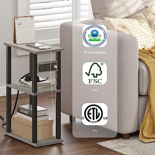 TUTOTAK Small Narrow Side Table, Set of 2 Skinny End Table - Image 4