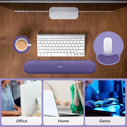 MOSISO Wrist Rest Support for Mouse Pad&Keyboard Set, Imperial Purple - Image 6