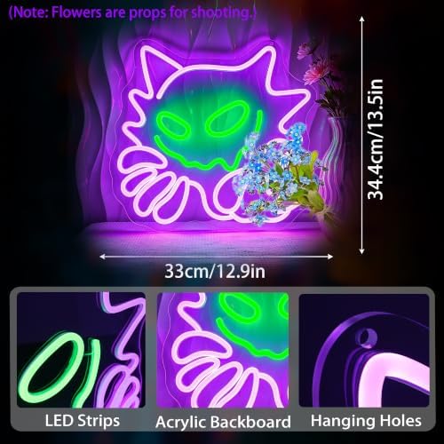 Ghost Neon Signs for Wall Decor, Horror Led Sign Neon Light up Sign - Image 2