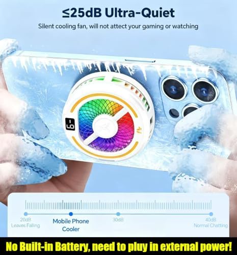 Magnetic & Clip-on Semiconductor Phone Cooler w/RGB & Finger Sleeves - Image 4