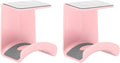 uxcell Headphone Stand, 2 Pcs ABS Headset Holder Adhesive Headphone Holder Hook Mount Headphone Hanger Hook Under Desk for Gaming Headphones Earphones Cables, Pink(Hanging) by uxcell