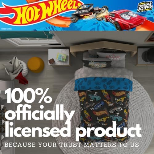 Hot Wheels Kids Bedding Super Soft Comforter and Sheet Set with Sham, 5 Piece Twin Size, (Officially Licensed Product) By Franco - Image 7