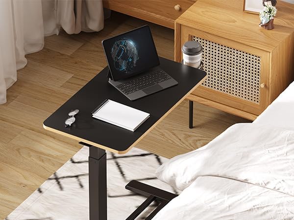 28'' Medical Overbed Bedside Table with Wheels,Rolling Table - Image 7