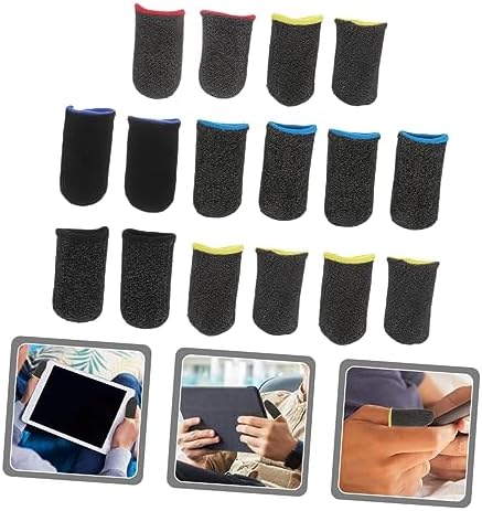 Beavorty 8pairs Gaming Finger Protectors Finger Sleeves Thin Breathable Non-Slip Sweat-Resistant Tips Protector Wrist Guard - Image 6
