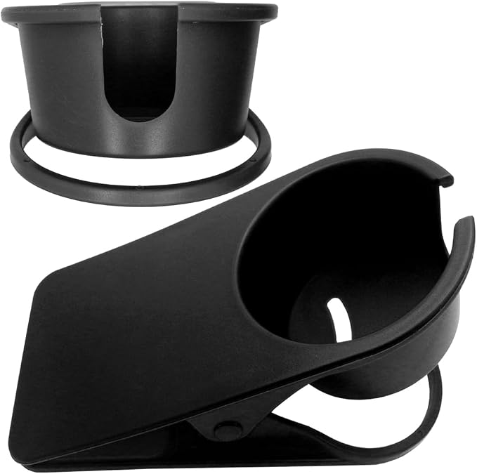 YOY 2 Pack Drink Cup Holder Clip - Table Desk Side Water Glass Beer Bottle Beverage Soda Coffee Mug Holder Cup Saucer Clip Design for Home Office, Black - Image 3