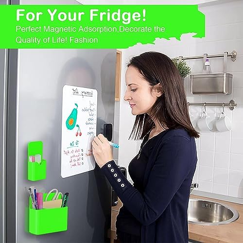 KITANIS Magnetic Pen Holder,2 Pack Magnetic Dry Erase Marker Holder with Generous Compartments,Strong Magnet Storage Marker Pen Pencil Organizer for Refrigerator,Whiteboard,Locker Accessories - Image 6