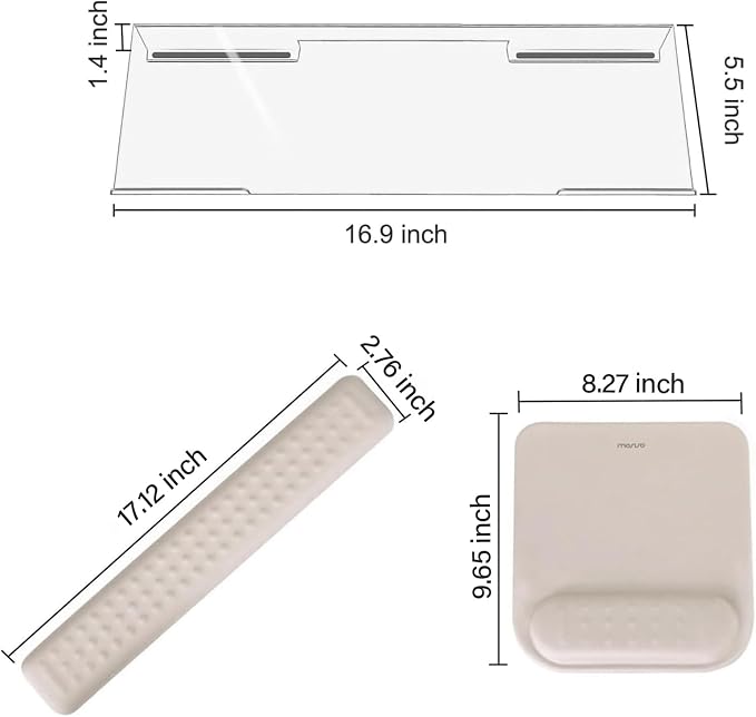 MOSISO Keyboard Stand&Wrist Rest Support for Keyboard &Mouse Pad Set - Image 6