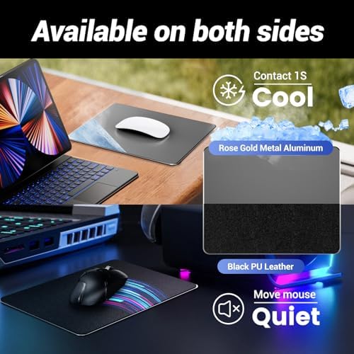 HONKID Metal Aluminum Mouse Pad for Magic Mouse & Pro/Air 9.05" x7.08 Gray - Image 4