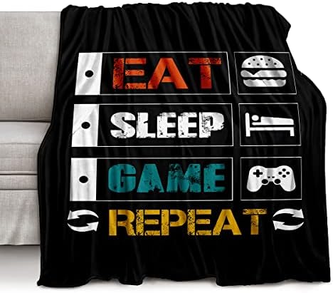 lirs Bedding Gaming Throw Blanket 60" x 50’’ Super Soft, Fleece, Gamer Gift for Couch Sofa for for Kids Boys Teens Video Game (MT-A08, 60’’x50) by lrisBedding