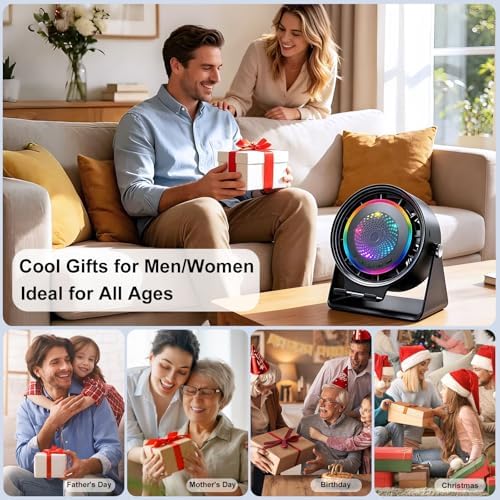 Bluetooth Speaker Desk Fan with Phone Stand & RGB Light - Image 7