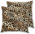 Pillowcase Set of 2 Leopard Animal Cheetah Print Throw Pillow Covers Shells for Couch Office Bedroom Home Decoration, 20"X20" by Abucaky
