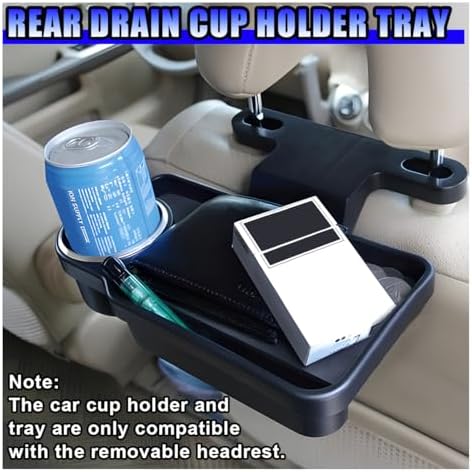 Car Cup Holder Tray, Foldable Backseat Organizer Food Trays - Image 6