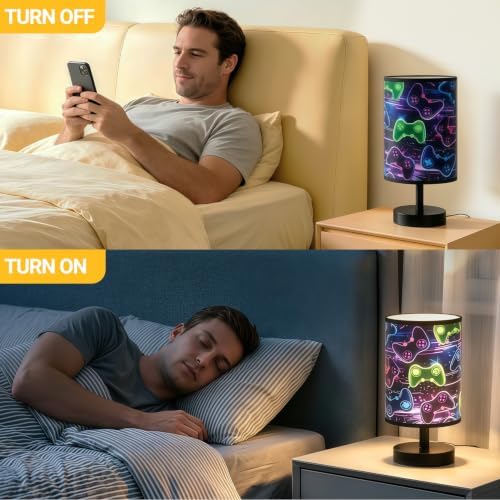 Video Game Table Lamp for Boys, Bedside Lamp with 16 RGB Dimmable Lights - Image 5