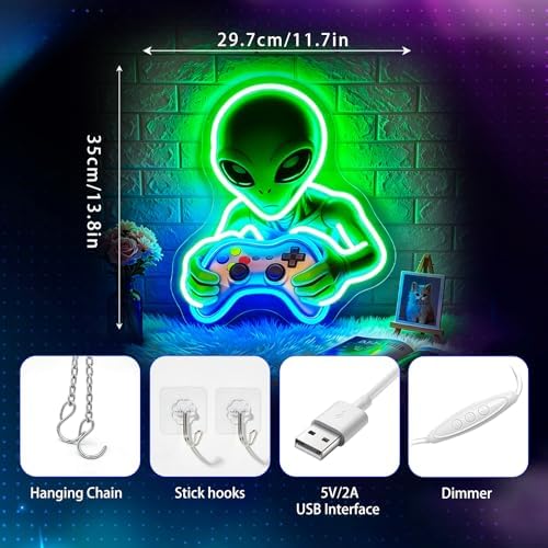 Neon Sign Alien Gaming Neon Sign for Wall Decor LED Sign Neon Light - Image 3