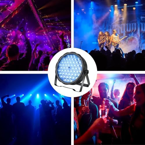 BETOPPER LED Par Lights 54 x 1.5W, RGB Stage Lights DMX DJ Lighting Sound Activated with Stand, Strobe Light & Wash Par Lighting DMX for Parties, Church, Wedding, Bars, 12 - Image 4