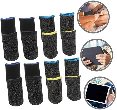 Beavorty 8pairs Gaming Finger Protectors Finger Sleeves Thin Breathable Non-Slip Sweat-Resistant Tips Protector Wrist Guard - Image 5