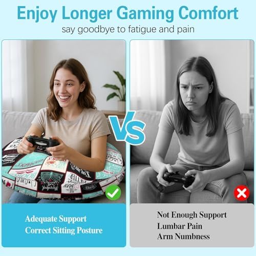 Queen Hero Lap Pillow for Reading & Gaming Lap Desk Pillows for Crocheting & Crafting with Elbow & Arm Support Cushion for Ergonomic Use on Bed and Couch - Image 3