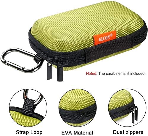 Green Rectangle Small EVA Case, Lightweight Hard Shell Zipper Pouch - Image 3