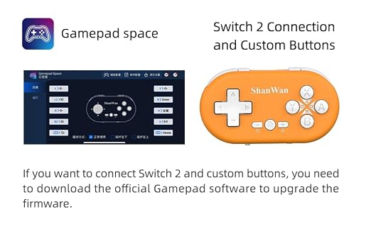 ShanWan Bluetooth Gamepad Keychain Sized Mini Controller for Switch 2, Windows, Android, iOS & PS4(Orange -yellow) - Image 6
