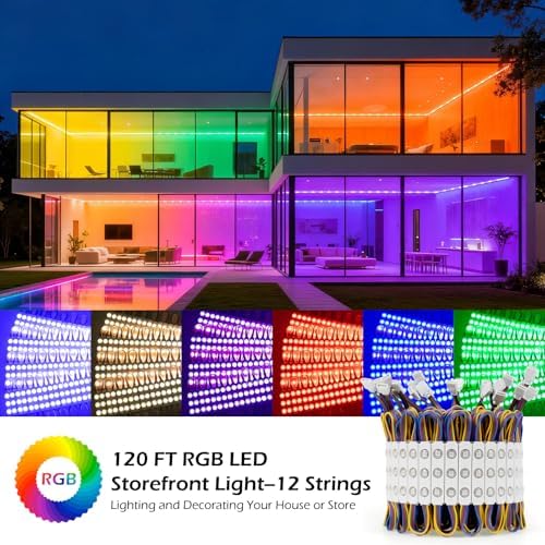Dyna-Living LED Storefront Lights 120FT Window LED Lights for Store Front - Image 7