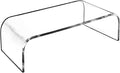 AMT Acrylic Laptop Monitor Stand & Computer Riser with Cat Keyboard Protector, Space-Saving Design, Extra Storage, Clear Shelf - Ideal for Monitors, Laptops, Printers, Desktop Decor by AMTSupply