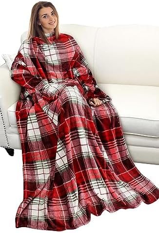 Catalonia Wearable Blanket with Sleeves for Women & Men, Fleece Wrap Throw by Catalonia