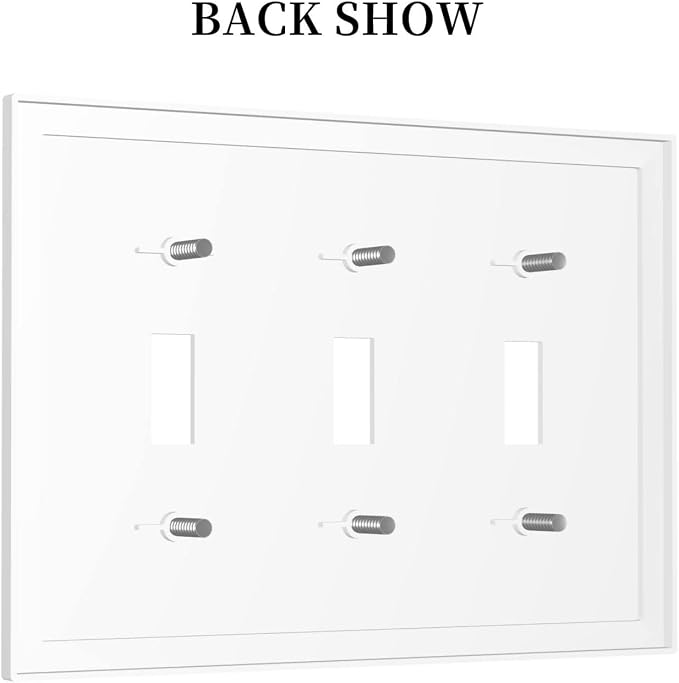 Decorative Light Switch Covers Funny Bathroom Art with Are You Pooping Sign 3 Gang Wall Plate Covers Triple Toggle Electrical Switchplate 3 Hole Dimmer Faceplate for Country Farmhouse Decor - Image 4