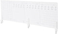 Desk Pegboard, Plastic Privacy Divider & Desk Partition Panel, Office Accessory Organizer No-Drill Mounted Pegboard for Home, Office, Gaming (White, Clamp-on) by LUOSHALIYA
