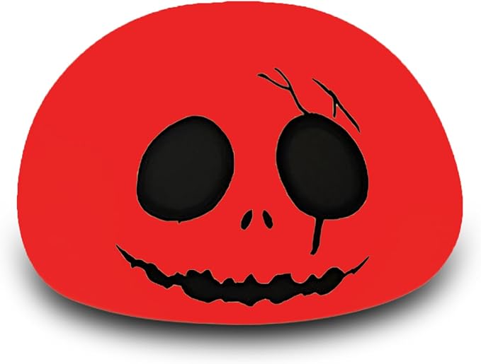Cute Creative Christmas Skeleton Face Silicone Tap Light - Battery Powered, Multi-Color Changing, Safe and Soft for Indoor Holiday Decoration (White Skellington) by HPYDIY
