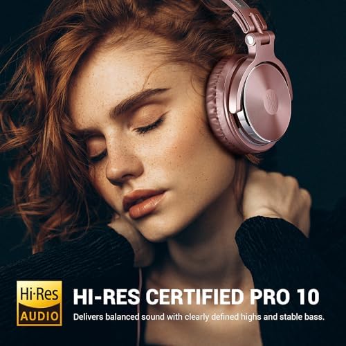 OneOdio Wired DJ Hi-Res Over-Ear Headphones for PC, Keyboard Guitar - Pink - Image 2
