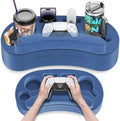 Couch Cup Holder Pillow with 6 Slots, Couch Organizer Caddy & Buddy with Customized Game Controller Hole & Armrest Pads, Removable & Washable Drink Pillow Gamer Gift for Remote, Phone, Snack by EnhanceYourGameRealm