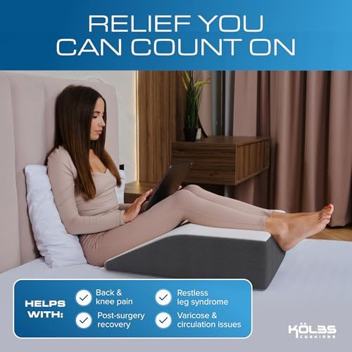 Kolbs Leg Elevation Pillow for After Surgery | Flat Top Bed Wedge Bolster Pillow for Legs | Foot, Knee, Ankle Elevation Post Surgery (Flat Top 7" Height) - Image 5