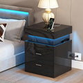 ChooChoo LED Nightstand with Charging Station and Sliding Storage by ChooChoo