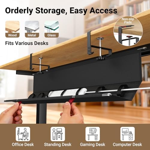 Housolution Under Desk Cable Management Tray, 36'' Cord Management - Image 4
