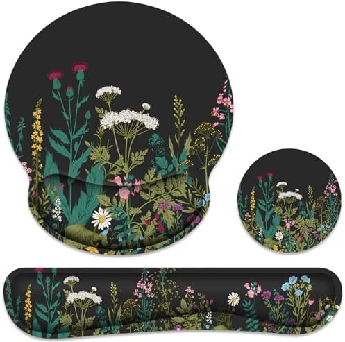 Ergonomic Mouse Pad with Wrist Rest and Keyboard Wrist Rest, Mousepad by GJGOO