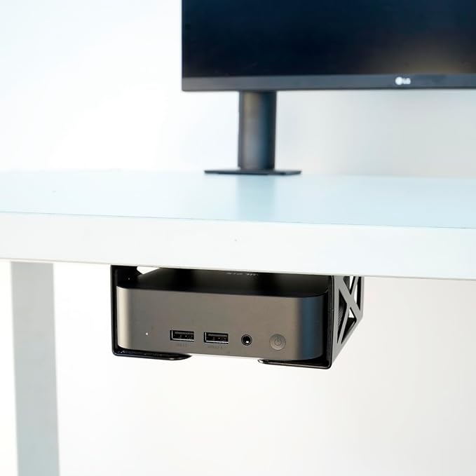 Under Desk Laptop/Mini PC Storage Mount,CPU Holder,Compatible with Dell OptiPlex,Mac Book,Mac mini and More. (Pack of 2) - Image 4
