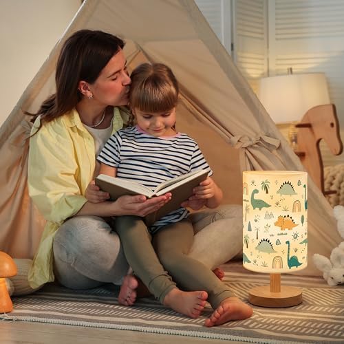 Dinosaur Table Lamp for Boys 3 Color Dimmable Bedside Reading Night Light - Image 7