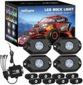 Nilight RGB LED Rock Lights Kit 4PCS Bluetooth App Control Multicolor by Nilight