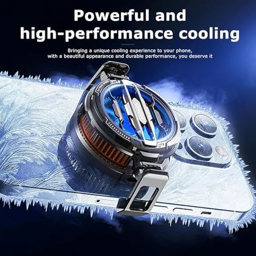 Magnetic Phone Cooler for Gaming, RGB Semiconductor Cooling Fan for iPhone and Android Phones, Portable Mobile Phone Radiator with 3 Cooling Modes, Quiet Cooling Fan for Gaming (CX07) - Image 5