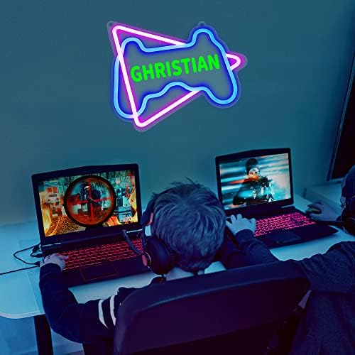 YuanDian Customized Gamer Neon Sign, Game Controller LED Neon Lights for Game Room Wall Decor, Gift Ideas for Boys Gamers Nephew Men Teen Son Grandson - Image 2