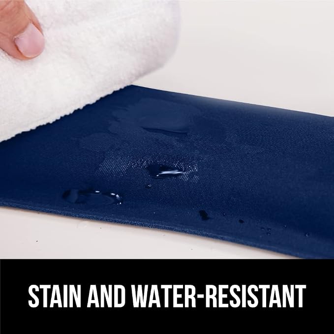 GORILLA GRIP Silky Gel Memory Foam Wrist Rest for Computer Keyboard, Mouse, Ergonomic Design for Typing Pain Relief, Desk Pads Support Hand and Arm, Mousepad Rests, Stain Resistant, 2 Piece Pad, Navy - Image 9