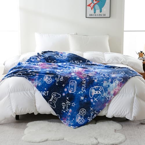 SOCHOW Glow in The Dark Gaming Blanket for Gamers, Blue 50 x 60 Inches - Image 6